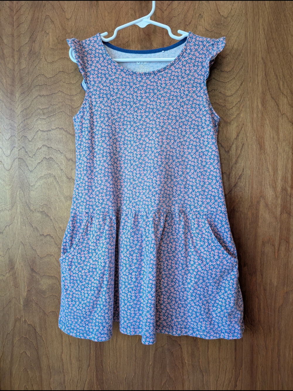 Uniqlo X Liberty London Pink and Blue Floral Pocket Dress 5-6